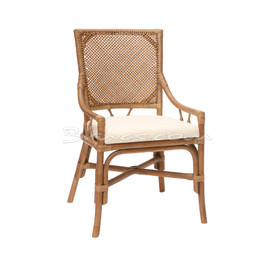 SILLA BISOKE RATTAN ANTIQUE C/ COJIN