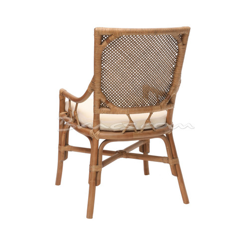 SILLA BISOKE RATTAN ANTIQUE C/ COJIN