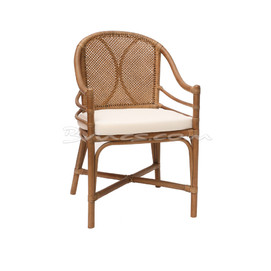 SILLA CON BRAZOS MERU RATTAN ANTIQUE C/ COJÍN