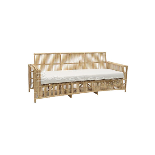 SOFÁ ISABELA RATTAN NATURAL C/ ASIENTO RABAT MARFI