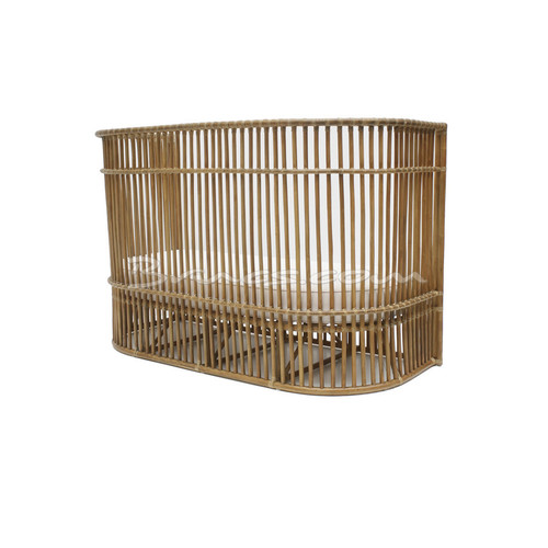 SOFÁ MINDORO RATTAN COLOR MIEL C/ COJÍN ASIENTO