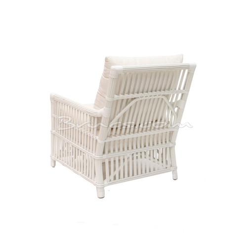 SILLÓN GUNA RATTAN Y TEJIDO SINTÉTICO BLANCO C/ CO