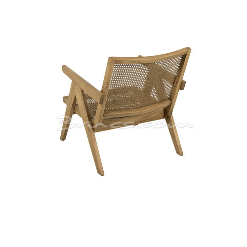 SILLÓN DAKE ROBLE Y RATTAN TEJIDO NATURAL