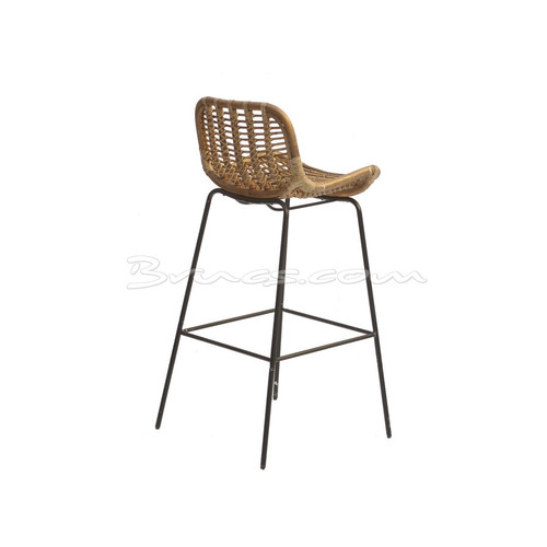 TABURETE LUCAS HIERRO Y RATTAN ANTIQUE