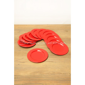 PLATO RED.METAL ROJO