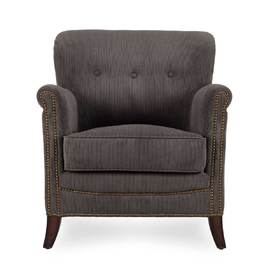 Classic armchair Motto grey corduroy