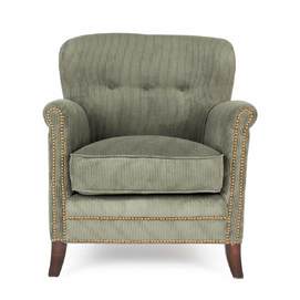 Classic armchair Motto green corduroy