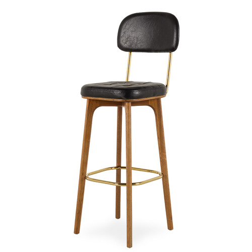 Retro stool Regi with back