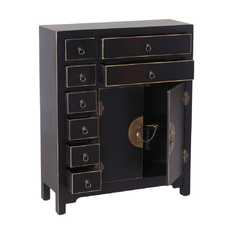 MUEBLE AUXILIAR NEGRO 73 X 26 X 90 CM