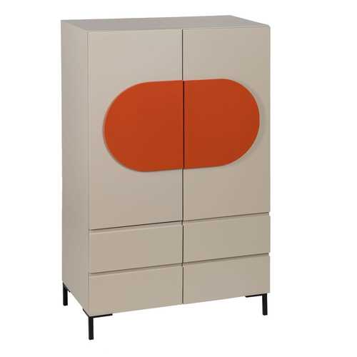 ARMARIO NECTO TAUPE DM-METAL SALÓN 75 X 41,80 X 123 CM