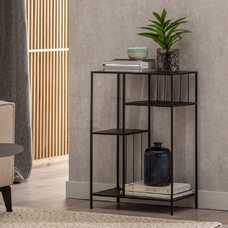 ESTANTERÍA NEGRO METAL 50 X 30 X 75 CM