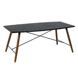 MESA NEGRO-NATURAL DM-METAL 179 X 90 X 75 CM