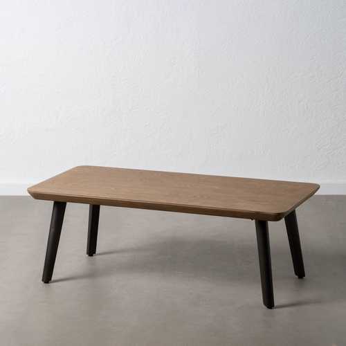 MESA CENTRO NATURAL-NEGRO MADERA-METAL 120 X 60 X 43 CM