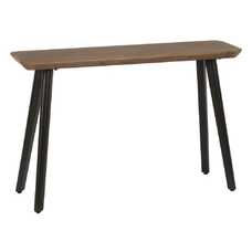 CONSOLA NATURAL-NEGRO MADERA-METAL 120 X 33 X 77 CM