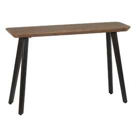 CONSOLA NATURAL-NEGRO MADERA-METAL 120 X 33 X 77 CM