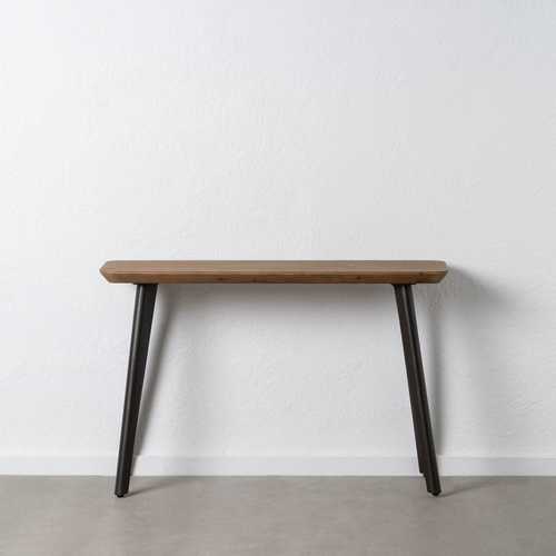 CONSOLA NATURAL-NEGRO MADERA-METAL 120 X 33 X 77 CM