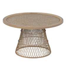 MESA CENTRO NATURAL METAL-RATÁN 70 X 70 X 39,50 CM MESA CENTRO NATURAL METAL-RATÁN 70 X 70 X 39,50 CM