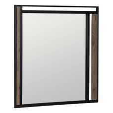 ESPEJO NATURAL-NEGRO DM-METAL 70 X 2 X 70 CM ESPEJO NATURAL-NEGRO DM-METAL 70 X 2 X 70 CM