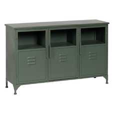 APARADOR VERDE MENTA METAL-CRISTAL 120 X 35 X 76 CM