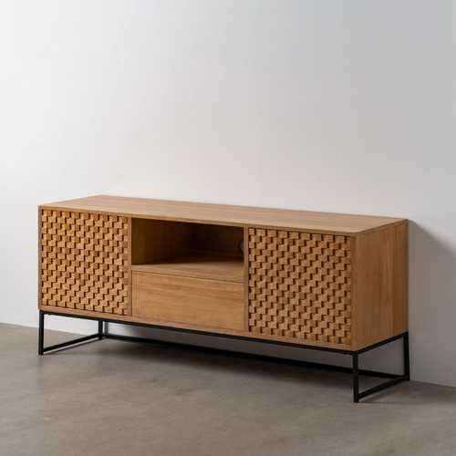 MUEBLE TV NATURAL DM-MADERA 148 X 40 X 60,50 CM
