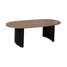 MESA COMEDOR NEGRO-NATURAL DM-MADERA 220 X 113 X 75 CM MESA COMEDOR NEGRO-NATURAL DM-MADERA 220 X 113 X 75 CM