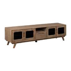 MUEBLE TV NATURAL MADERA DE MANGO SALÓN 180 X 40,50 X 48 CM MUEBLE TV NATURAL MADERA DE MANGO SALÓN 180 X 40,50 X 48 CM