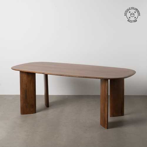 MESA COMEDOR MARRÓN MADERA DE MANGO 200 X 100 X 76 CM