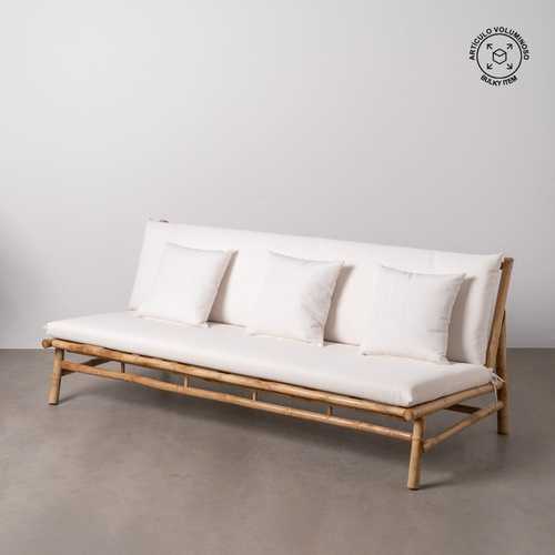 SOFÁ 3 PLAZAS NATURAL BAMBÚ 200 X 86 X 81 CM
