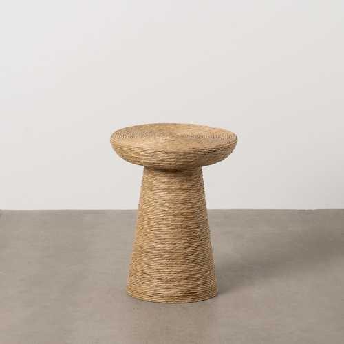 MESA AUXILIAR NATURAL CUERDA SALÓN 41 X 41 X 51 CM