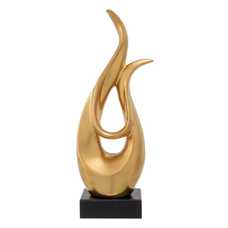 FIGURA ORO CERÁMICA DECORACIÓN 12 X 9,50 X 40,50 CM FIGURA ORO CERÁMICA DECORACIÓN 12 X 9,50 X 40,50 CM