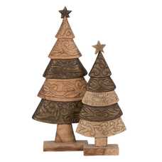 FIGURA ÁRBOL NAVIDAD MARRÓN 23,50 X 9 X 50 CM