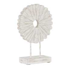 ESCULTURA ANILLO NATURAL-BLANCO 25,50 X 9,50 X 37 CM