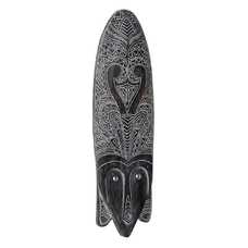 FIGURA MÁSCARA MADERA DECORACIÓN 24 X 5 X 80 CM