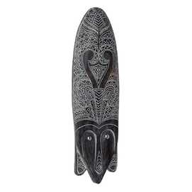 FIGURA MÁSCARA MADERA DECORACIÓN 24 X 5 X 80 CM