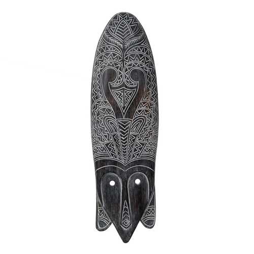 FIGURA MÁSCARA MADERA DECORACIÓN 24 X 5 X 80 CM