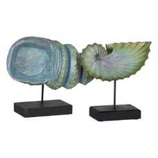 FIGURA CARACOLA MADERA-HIERRO DECORACIÓN 38 X 20 X 33 CM
