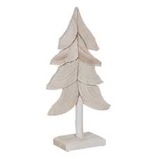 FIGURA ÁRBOL BLANCO MADERA PAULONIA 29 X 12 X 62 CM