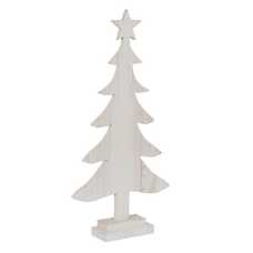 FIGURA ÁRBOL BLANCO MADERA PAULONIA 40 X 2 X 80 CM
