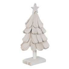 FIGURA ÁRBOL BLANCO MADERA PAULONIA 31 X 25 X 60 CM