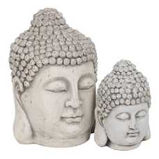 ESCULTURA BUDA MAGNESIO ÉTNICO 45,50 X 45,50 X 64 CM