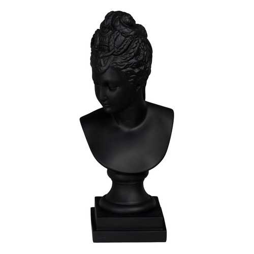 FIGURA BUSTO NEGRO POLIRESINA DECORACIÓN 16,70 X 14,50 X 39