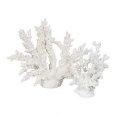 FIGURA CORAL BLANCO RESINA DECORACIÓN 17 X 17 X 20 CM