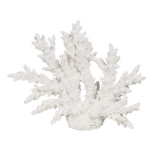FIGURA CORAL BLANCO RESINA DECORACIÓN 34 X 13 X 27 CM