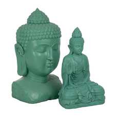 ESCULTURA BUDA TURQUESA RESINA 56 X 42 X 88 CM ESCULTURA BUDA TURQUESA RESINA 56 X 42 X 88 CM
