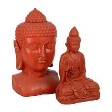 ESCULTURA BUDA TERRACOTA RESINA 60,50 X 56 X 108 CM ESCULTURA BUDA TERRACOTA RESINA 60,50 X 56 X 108 CM