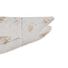 FIGURA PEZ BLANCO ROZADO METAL 63 X 8 X 33 CM FIGURA PEZ BLANCO ROZADO METAL 63 X 8 X 33 CM