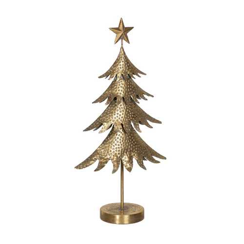 FIGURA ÁRBOL ORO METAL DECORACIÓN 34 X 14 X 67,50 CM