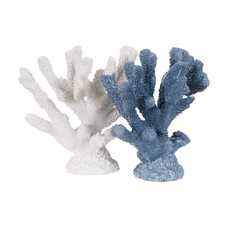 FIGURA CORAL BLANCO RESINA DECORACIÓN 35 X 20 X 30 CM