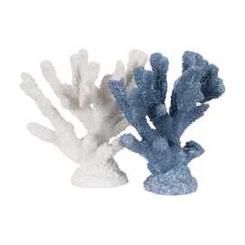 FIGURA CORAL BLANCO RESINA DECORACIÓN 35 X 20 X 30 CM