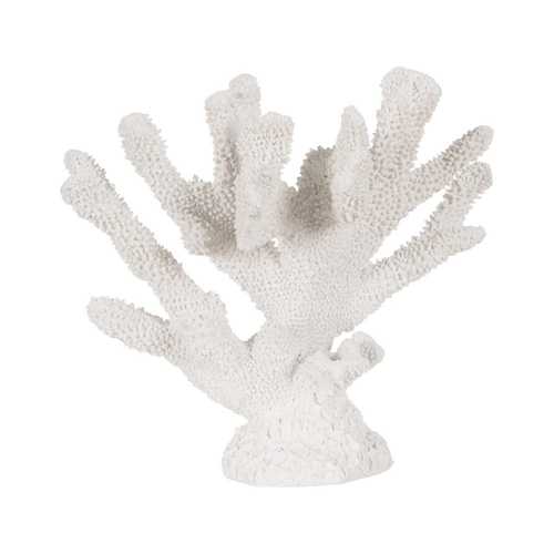 FIGURA CORAL BLANCO RESINA DECORACIÓN 35 X 20 X 30 CM